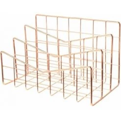 Porte-Revues En Métal Porte-Fichiers Trieur Bureau (Or Rose) FUIENKO