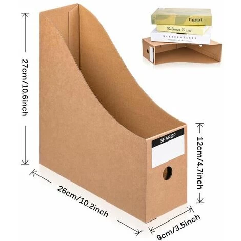 Boîte De Rangement,Porte-revues En Papier Kraft Pour Fichier Bureau,5pcs FUIENKO 4 Boîte De Rangement,Porte-revues En Papier Kraft Pour Fichier Bureau,5pcs FUIENKO – Image 2