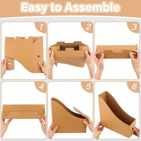 Boîte De Rangement,Porte-revues En Papier Kraft Pour Fichier Bureau,5pcs FUIENKO 6 Boîte De Rangement,Porte-revues En Papier Kraft Pour Fichier Bureau,5pcs FUIENKO – Image 4