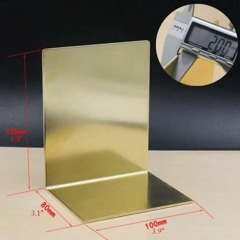 Serre-Livres En Laiton étagères Dorées Porte-Livre Décor Organisateur De Livre Extrémités De Livre De Haute Qualit FUIENKO 4 Serre-Livres En Laiton étagères Dorées Porte-Livre Décor Organisateur De Livre Extrémités De Livre De Haute Qualit FUIENKO – Image 2