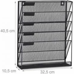 Porte-revues Mural Porte-journaux Porte-magazines 6 Casiers,40x32x10cm FUIENKO 7 Porte-revues Mural Porte-journaux Porte-magazines 6 Casiers,40x32x10cm FUIENKO -Petit rangement Soldes Magasin 63857213 2