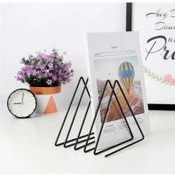 Triangle Porte-Revues Triangle En Métal Titulaire Support De Rangement En Métal FUIENKO -Petit rangement Soldes Magasin 63857214 3