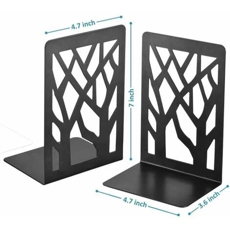 Serre Livre,Cale Livre En Métal,Innovant Presse Livre,Bloc Livre,Noir FUIENKO 4 Serre Livre,Cale Livre En Métal,Innovant Presse Livre,Bloc Livre,Noir FUIENKO – Image 2