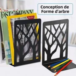 Serre Livre,Cale Livre En Métal,Innovant Presse Livre,Bloc Livre,Noir FUIENKO 8 Serre Livre,Cale Livre En Métal,Innovant Presse Livre,Bloc Livre,Noir FUIENKO -Petit rangement Soldes Magasin 63857249 3
