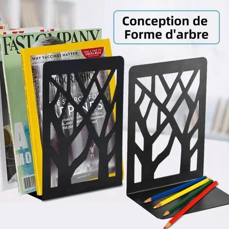 Serre Livre,Cale Livre En Métal,Innovant Presse Livre,Bloc Livre,Noir FUIENKO 5 Serre Livre,Cale Livre En Métal,Innovant Presse Livre,Bloc Livre,Noir FUIENKO – Image 3