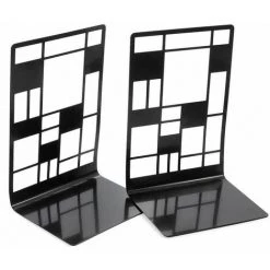 Serre-livres En Métal De Style Minimaliste Réglable Et Antidérapant - 2pcs FUIENKO -Petit rangement Soldes Magasin 63857274 2