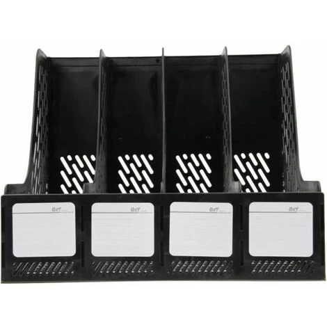 Porte-Revues De Fichier Avec 4 Compartiments Boîte De Rangement En Plastique FUIENKO 4 Porte-Revues De Fichier Avec 4 Compartiments Boîte De Rangement En Plastique FUIENKO – Image 2