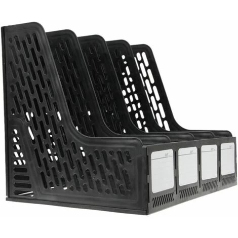 Porte-Revues De Fichier Avec 4 Compartiments Boîte De Rangement En Plastique FUIENKO 5 Porte-Revues De Fichier Avec 4 Compartiments Boîte De Rangement En Plastique FUIENKO – Image 3