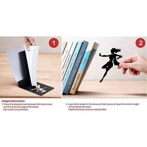 Serre-livres Antidérapants Réserver Bookend Bookend Storage Student Lecture Livre Standard Speaker FUIENKO 4 Serre-livres Antidérapants Réserver Bookend Bookend Storage Student Lecture Livre Standard Speaker FUIENKO – Image 2