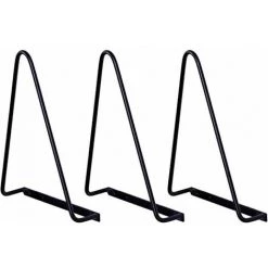 Porte-Revues Murales Triangulaires En Fer Forgé,Les Porte-Disques Vinyle Noir,3PCS FUIENKO