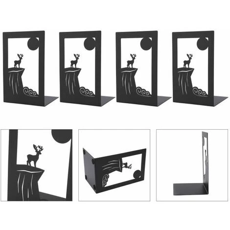 Serre-livres Robustes En Métal Robuste Avec 4 Coussinets En Mousse Antidérapants,Cliff FUIENKO 6 Serre-livres Robustes En Métal Robuste Avec 4 Coussinets En Mousse Antidérapants,Cliff FUIENKO – Image 4