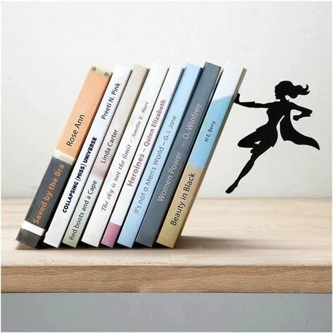 Serre-Livres Design Serre-Livres Décoratifs Pour étagère Ou Bureau, Extrémités De Livre En Métal Noir FUIENKO 3 Serre-Livres Design Serre-Livres Décoratifs Pour étagère Ou Bureau, Extrémités De Livre En Métal Noir FUIENKO