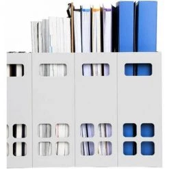 Porte-revues Robuste Dossier Organisateur Stockage De Fichiers Ou Bacs à Livres FUIENKO -Petit rangement Soldes Magasin 63857347 3