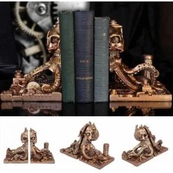 Serre-livres Décoratif Pour étagères, Serre-livres En Résine En Forme De Poulpe, Serre-livres Antidérapants FUIENKO