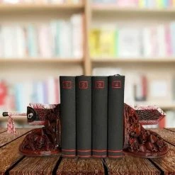 Serre-Livres Statue Sculptée Robuste-Support De Livre Antidérapant En Résine De Bureau à La Maison FUIENKO -Petit rangement Soldes Magasin 63857377 2