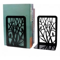 Serre Livre,en Métal Robuste,motif Arbre Décoratif Unique,1 Paire FUIENKO -Petit rangement Soldes Magasin 63857380 3