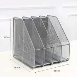 PORTE-REVUE En Métal Avec 4 Compartiments En Maille Porte-revues,Argent FUIENKO 8 PORTE-REVUE En Métal Avec 4 Compartiments En Maille Porte-revues,Argent FUIENKO -Petit rangement Soldes Magasin 63857405 3