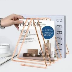 Serre-Livres Robustes, Serre-Livres Rétractable Triangulaire, Serre-Livres En Métal, Extrémités De Livre Créatives FUIENKO -Petit rangement Soldes Magasin 63857415 3