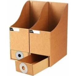 Boite Magazine Porte Revue Bureau Organisateurs Carton Étagère à Livres FUIENKO