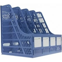 Porte-Revues De Fichier Avec 4 Compartiments Boîte De Rangement En Plastique FUIENKO