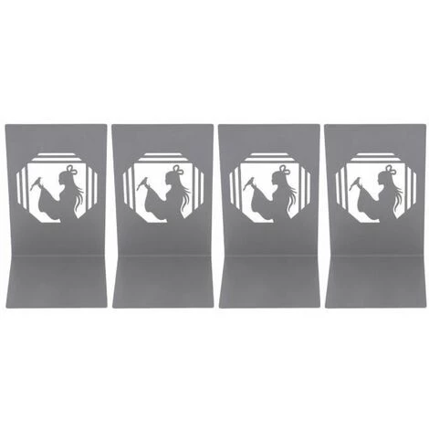 Serre-livres En Métal Anti-dérapant Exquis Beau Design Unique Serre-livres Décoratifs Portables 4PCS FUIENKO 3 Serre-livres En Métal Anti-dérapant Exquis Beau Design Unique Serre-livres Décoratifs Portables 4PCS FUIENKO