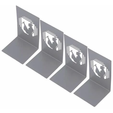 Serre-livres En Métal Anti-dérapant Exquis Beau Design Unique Serre-livres Décoratifs Portables 4PCS FUIENKO 4 Serre-livres En Métal Anti-dérapant Exquis Beau Design Unique Serre-livres Décoratifs Portables 4PCS FUIENKO – Image 2