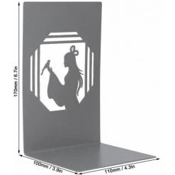 Serre-livres En Métal Anti-dérapant Exquis Beau Design Unique Serre-livres Décoratifs Portables 4PCS FUIENKO 9 Serre-livres En Métal Anti-dérapant Exquis Beau Design Unique Serre-livres Décoratifs Portables 4PCS FUIENKO -Petit rangement Soldes Magasin 63857446 4