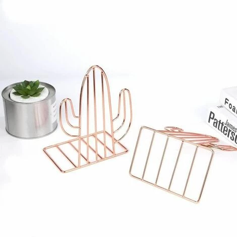 Serre-Livres, Cactus Cale Livre Et Bouchon En Métal, Antidérapant Séparateurs De Livres Décoratifs FUIENKO 5 Serre-Livres, Cactus Cale Livre Et Bouchon En Métal, Antidérapant Séparateurs De Livres Décoratifs FUIENKO – Image 3