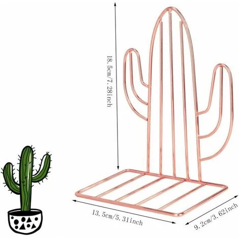 Serre-Livres, Cactus Cale Livre Et Bouchon En Métal, Antidérapant Séparateurs De Livres Décoratifs FUIENKO 6 Serre-Livres, Cactus Cale Livre Et Bouchon En Métal, Antidérapant Séparateurs De Livres Décoratifs FUIENKO – Image 4