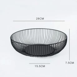 HEGUYEY Corbeille à Fruits En Métal, Panier à Fruits En Morden Fil, Corbeille De Fruit, Panier De Stockage Pour Le Pain Snack. -Petit rangement Soldes Magasin 63862226 5