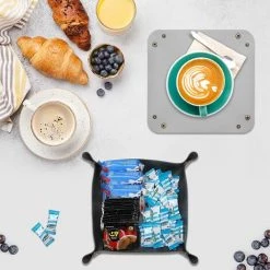 HEGUYEY Vide Poche Entrée En Cuir PU, Rangement Clé Maison, Plateau Pour Clés, Lunettes 11 HEGUYEY Vide Poche Entrée En Cuir PU, Rangement Clé Maison, Plateau Pour Clés, Lunettes -Petit rangement Soldes Magasin 63862396 5