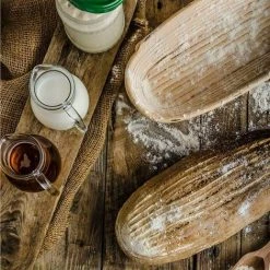 MEZHENG Pain Ovale En Rotin Paniers De Cuisson Panier De Fermentation Du Pain Corbeille à Pain Moule Pour Faire Lever Votre Pain Bread Raising Basket (Ellipse 2PCS 25cm) -Petit rangement Soldes Magasin 63893420 3