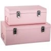 ATMOSPHERA 2 Malles Rectangulaires Cantine - 55 X 25 X 20 - Rose -Petit rangement Soldes Magasin 6391473 1
