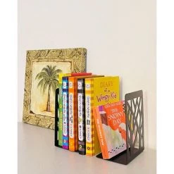 BENOBBY KIDS 2 Paires Serre-Livre En Métal Pour Livres, Anti-Rayures Porte-Livres Pour Bureau, Ecole Et Maison, Séparateurs De Livres, CD, Porte-Dossier Pour Bureaux(Noir) -Petit rangement Soldes Magasin 63938664 4