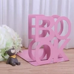 Presse-livres, Serre-livres En Métal Antidérapante Pour Livres (Rose)1paire FUIENKO -Petit rangement Soldes Magasin 63951645 3