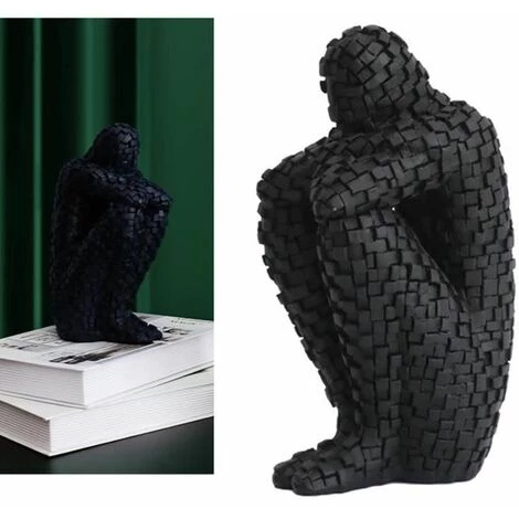 Figurine En Résine Serre-livres étagère Bureau à Domicile Décor Moderne Noir Blanc,2Pièces FUIENKO 6 Figurine En Résine Serre-livres étagère Bureau à Domicile Décor Moderne Noir Blanc,2Pièces FUIENKO – Image 4
