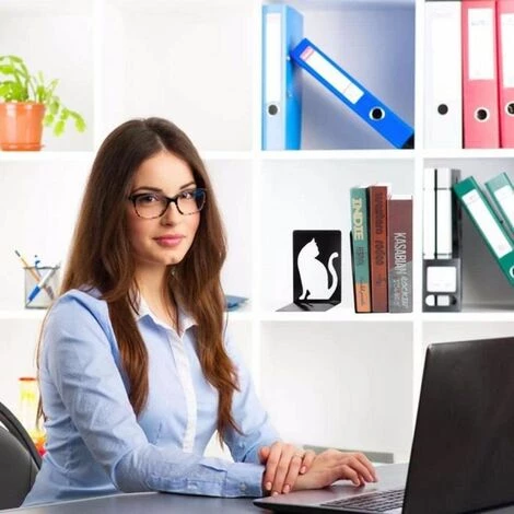 Serre-Livres En Acrylique Transparent,Organisateur De Bureau En Forme De L,2pcs FUIENKO 5 Serre-Livres En Acrylique Transparent,Organisateur De Bureau En Forme De L,2pcs FUIENKO – Image 3