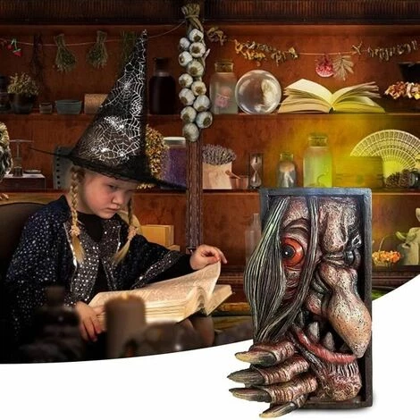 Serre-livres En Résine Avec Effrayant Et Inscription FUIENKO 6 Serre-livres En Résine Avec Effrayant Et Inscription FUIENKO – Image 4