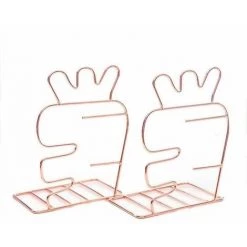 Lot De 2 Serrelivres En Métal Pour Livres Ou Magazines (or Rose)1Paire FUIENKO