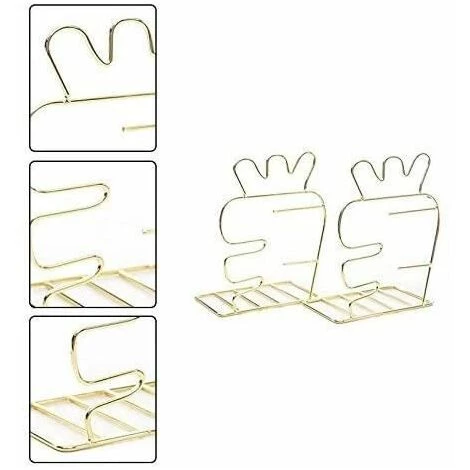 Lot De 2 Serrelivres En Métal Pour Livres Ou Magazines (or Rose)1Paire FUIENKO 4 Lot De 2 Serrelivres En Métal Pour Livres Ou Magazines (or Rose)1Paire FUIENKO – Image 2