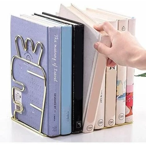 Lot De 2 Serrelivres En Métal Pour Livres Ou Magazines (or Rose)1Paire FUIENKO 6 Lot De 2 Serrelivres En Métal Pour Livres Ou Magazines (or Rose)1Paire FUIENKO – Image 4