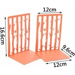 Serre-Livres DéCoratif RéGlable En MéTal Robuste,Support De Livre Pliable Extensible FUIENKO -Petit rangement Soldes Magasin 63951709 2