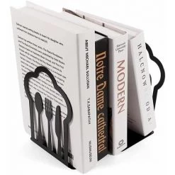 Serrelivres En Métal Très Résistantantidérapants En Forme,2PCS FUIENKO -Petit rangement Soldes Magasin 63951782 4