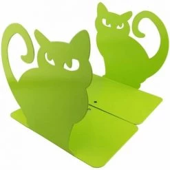 Serre-livres En Métal Motif Chat Green,2PCS FUIENKO -Petit rangement Soldes Magasin 63951790 4
