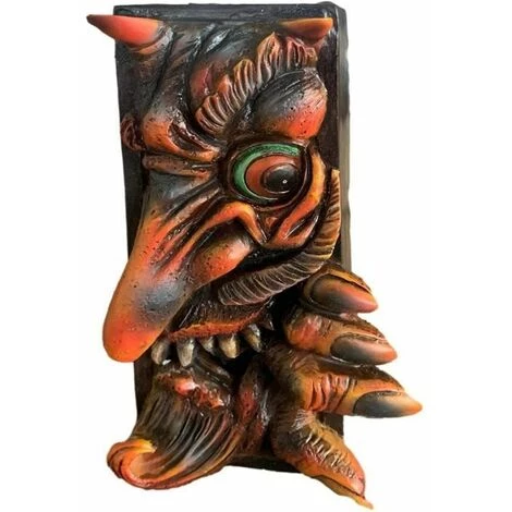 Serre-livres En Résine Avec Effrayant Et Inscription,MonSter FUIENKO 4 Serre-livres En Résine Avec Effrayant Et Inscription,MonSter FUIENKO – Image 2