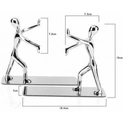 Serre-livres En Acier Inoxydable Ultra Résistant Et Antidérapant FUIENKO -Petit rangement Soldes Magasin 63951815 3