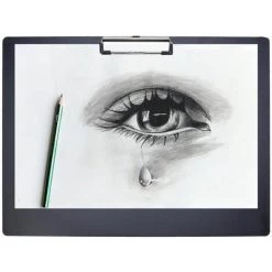 Pratique En Plastique Durable Horizontal Presse-papiers Clip Board Dessin Trombone，Noir FUIENKO -Petit rangement Soldes Magasin 63951839 4