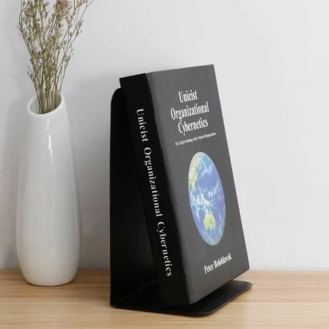 Serre-livre En Métal Robuste Et Décoratif Au Design Moderne Avec Base Antidérapante (noir) 1 Paire FUIENKO 5 Serre-livre En Métal Robuste Et Décoratif Au Design Moderne Avec Base Antidérapante (noir) 1 Paire FUIENKO – Image 3