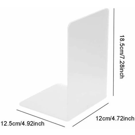 Serrelivres En Plastique Acrylique Transparent Pour Chambre à Coucherbibliothèquebureaufournitures Scolairescadeau 2PCS FUIENKO 4 Serrelivres En Plastique Acrylique Transparent Pour Chambre à Coucherbibliothèquebureaufournitures Scolairescadeau 2PCS FUIENKO – Image 2