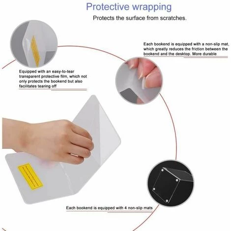 Serre-livres Antidérapants En Métal Lourd Durable Robuste Pour Ranger Des Livres De Cabine Téléphonique 2PCS FUIENKO 5 Serre-livres Antidérapants En Métal Lourd Durable Robuste Pour Ranger Des Livres De Cabine Téléphonique 2PCS FUIENKO – Image 3